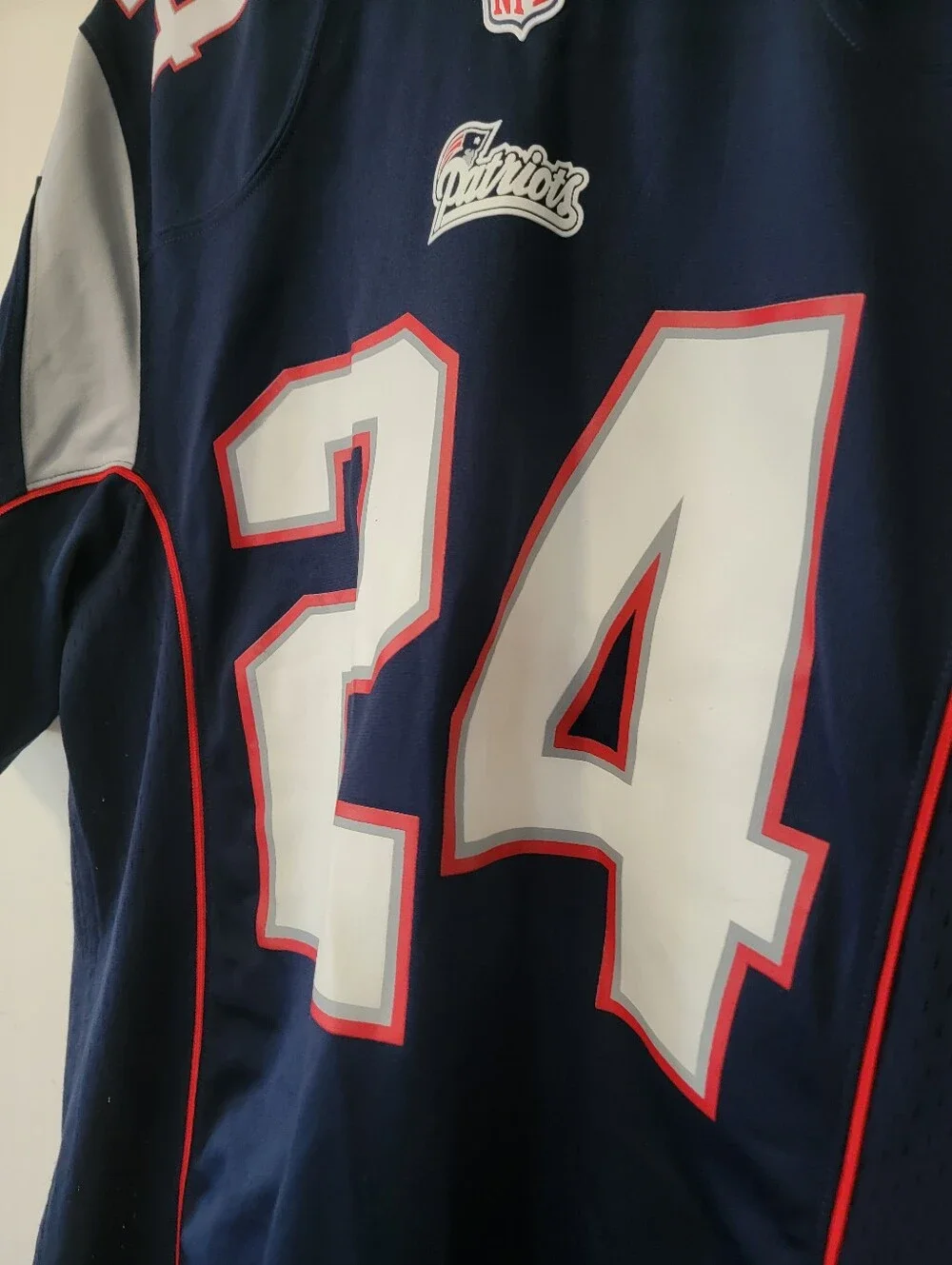 Nike New England Patriots Revis #24 Navy Football Jersey